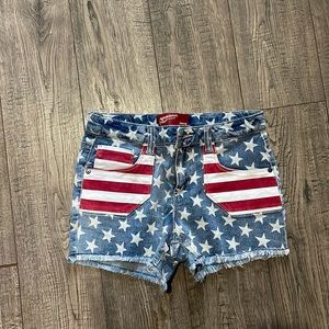 Red white & blue shorts
